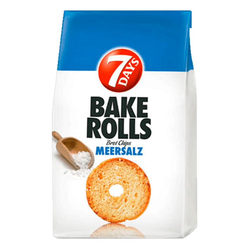 7 Days Bake Rolls Brot Chips Meersalz 250g